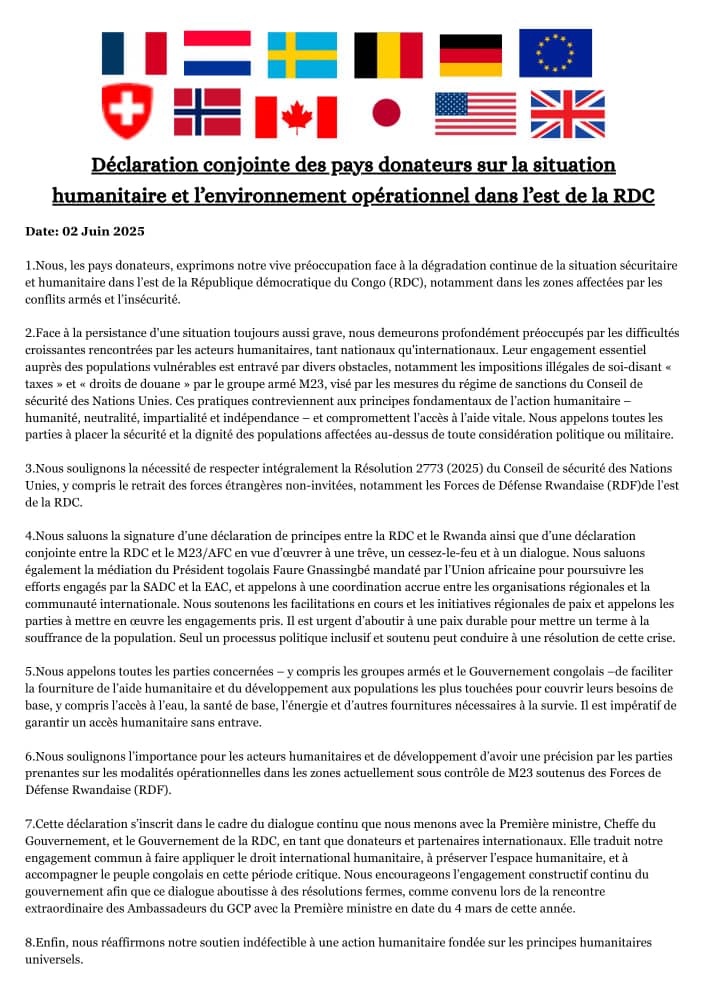 RDC:imiryango nterankunga muri RDC irasaba m23 kuva mu bice yafashe.