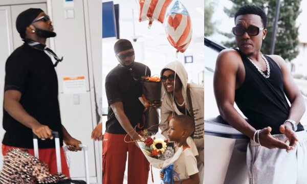 Abahanzi Element EleéeH na Kevin Kade bageze USA bakirwa neza nk’ibyana by’ingagi(Amafoto)